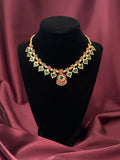 Palakka maala Green 7x7 Gold plated