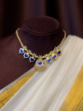 Palakka Maala Blue 3x3 Gold plated