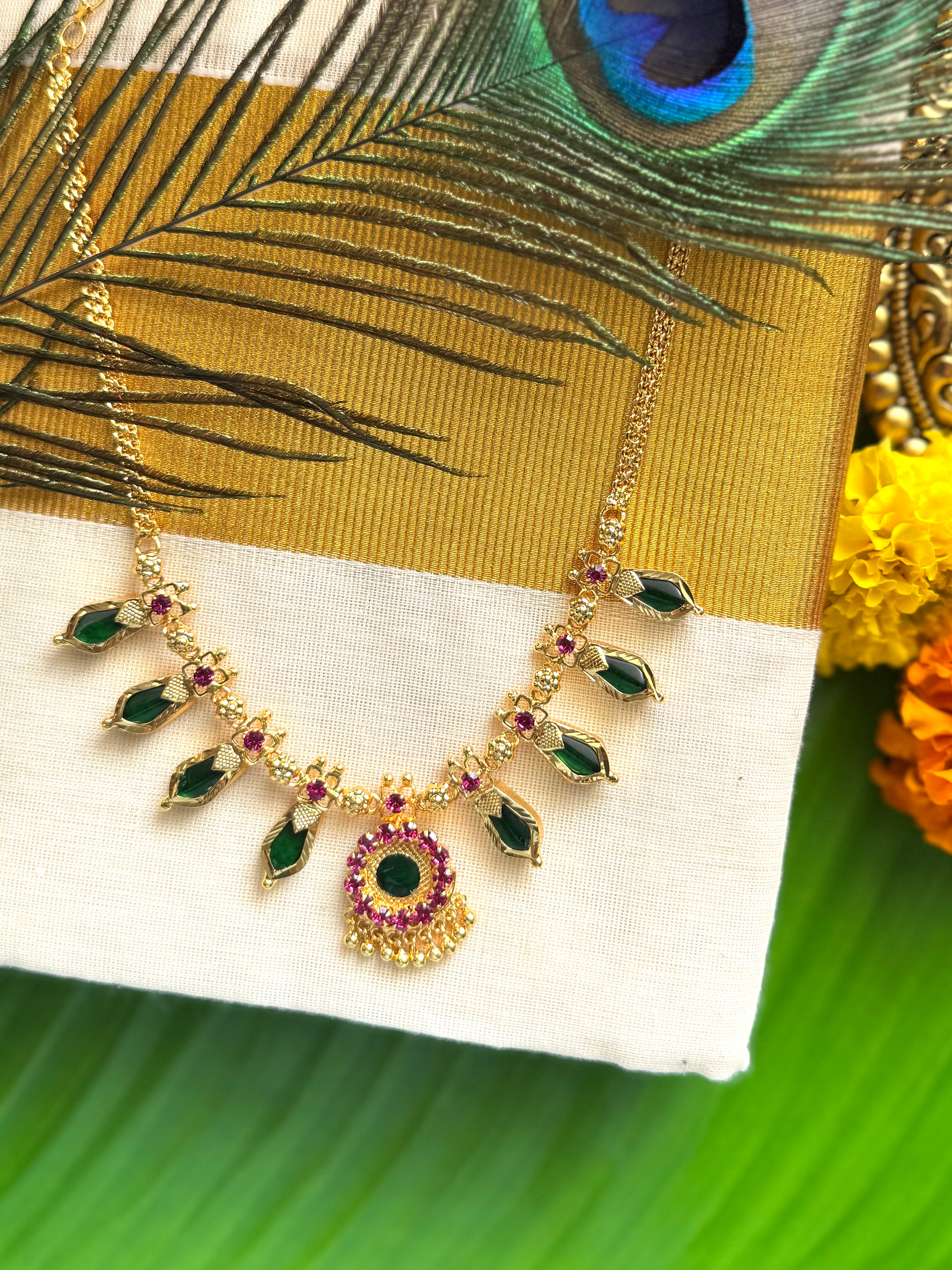 Nagapadam Green 4x4 Gold plated