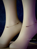 Pink Crystal Box chain anklets
