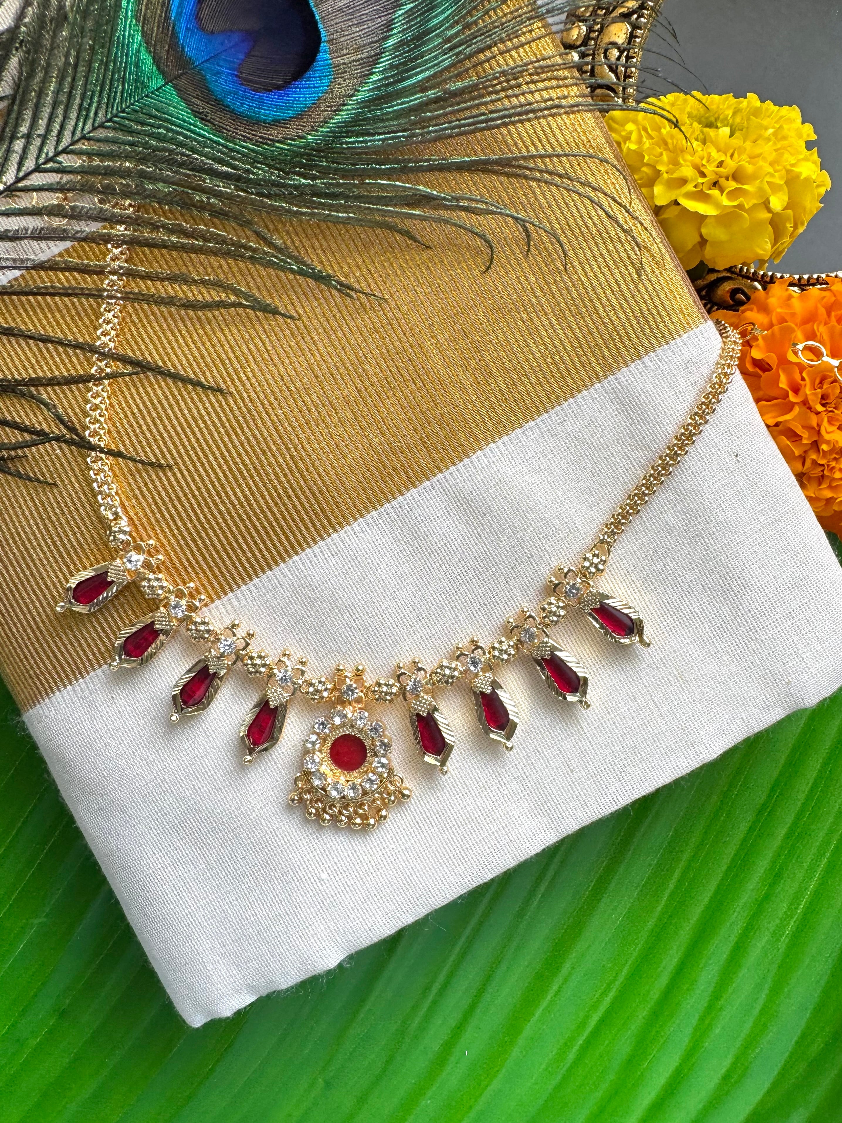Nagapadam Red 4x4 Gold plated