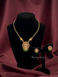 Antique Kathakali Pendant Necklace with Studs