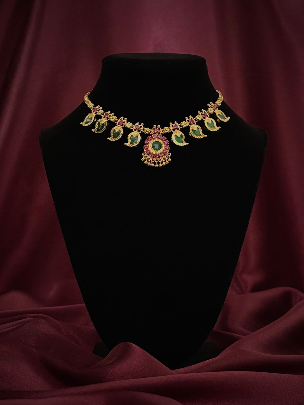 Manga Maala Green 4x4 Gold plated