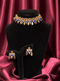 Palakka Elakkathali Choker Set - Blue