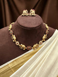 Antique finish necklace with studs