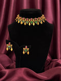 Palakka Elakkathali Choker Set - Green