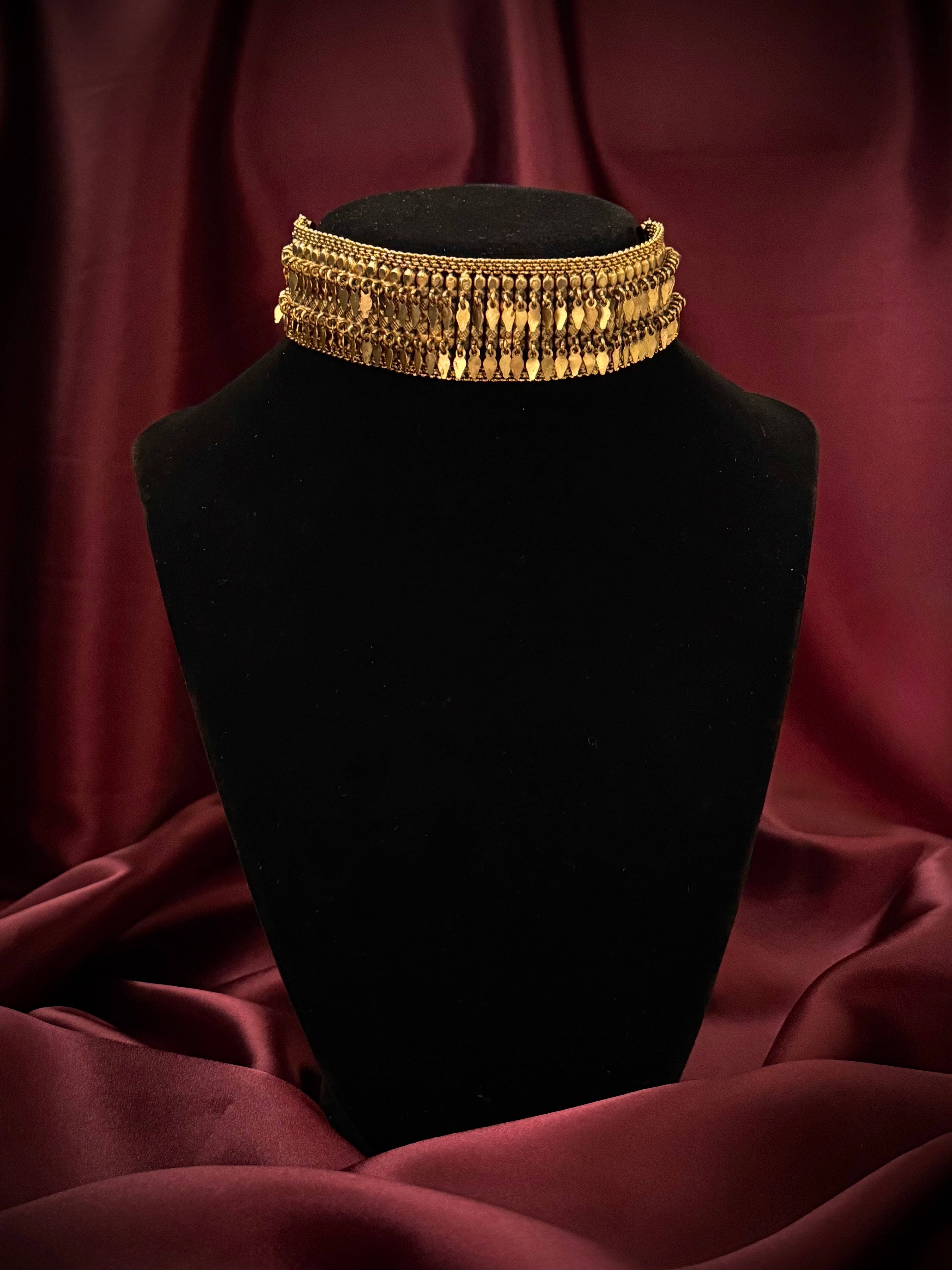 Antique 2 layer Matte Finish Elakkathali Choker
