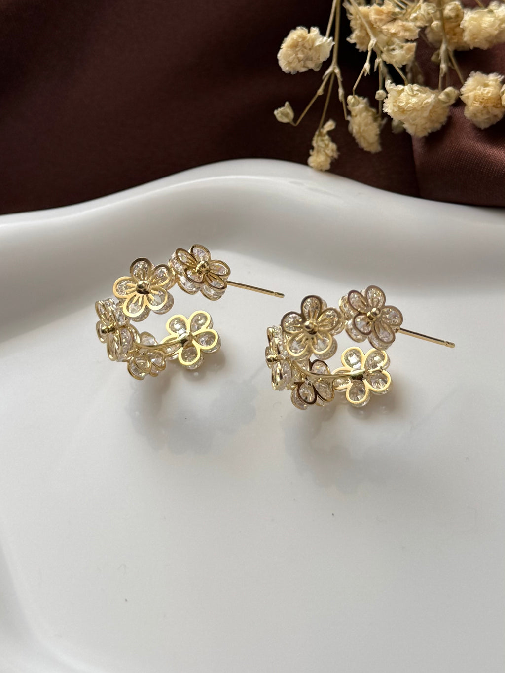 Blossom Eternity Half Hoops