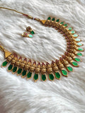 Green Nagapadam Antique Necklace set