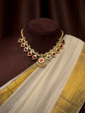 Palakka Maala Red 5x5 Gold plated