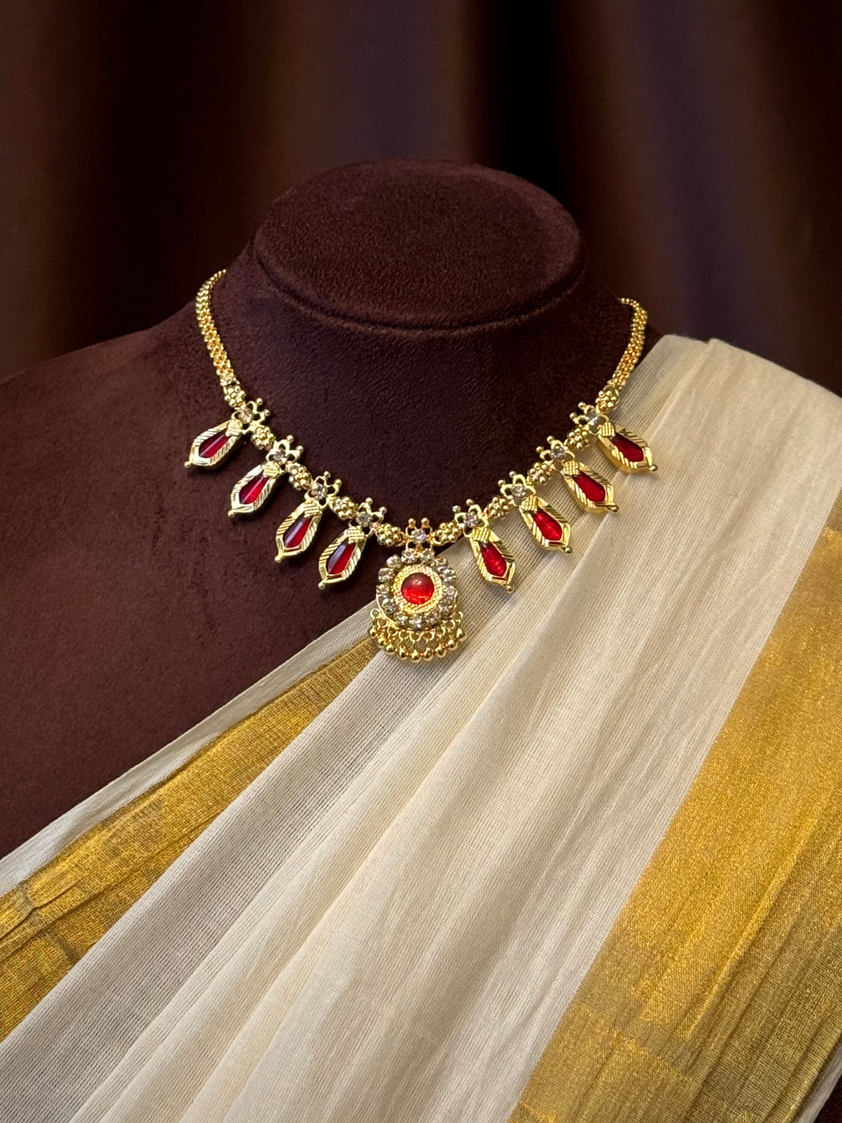 Nagapadam Red 4x4 Gold plated
