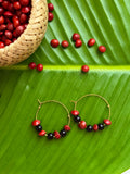 Manjadi black beads earrings