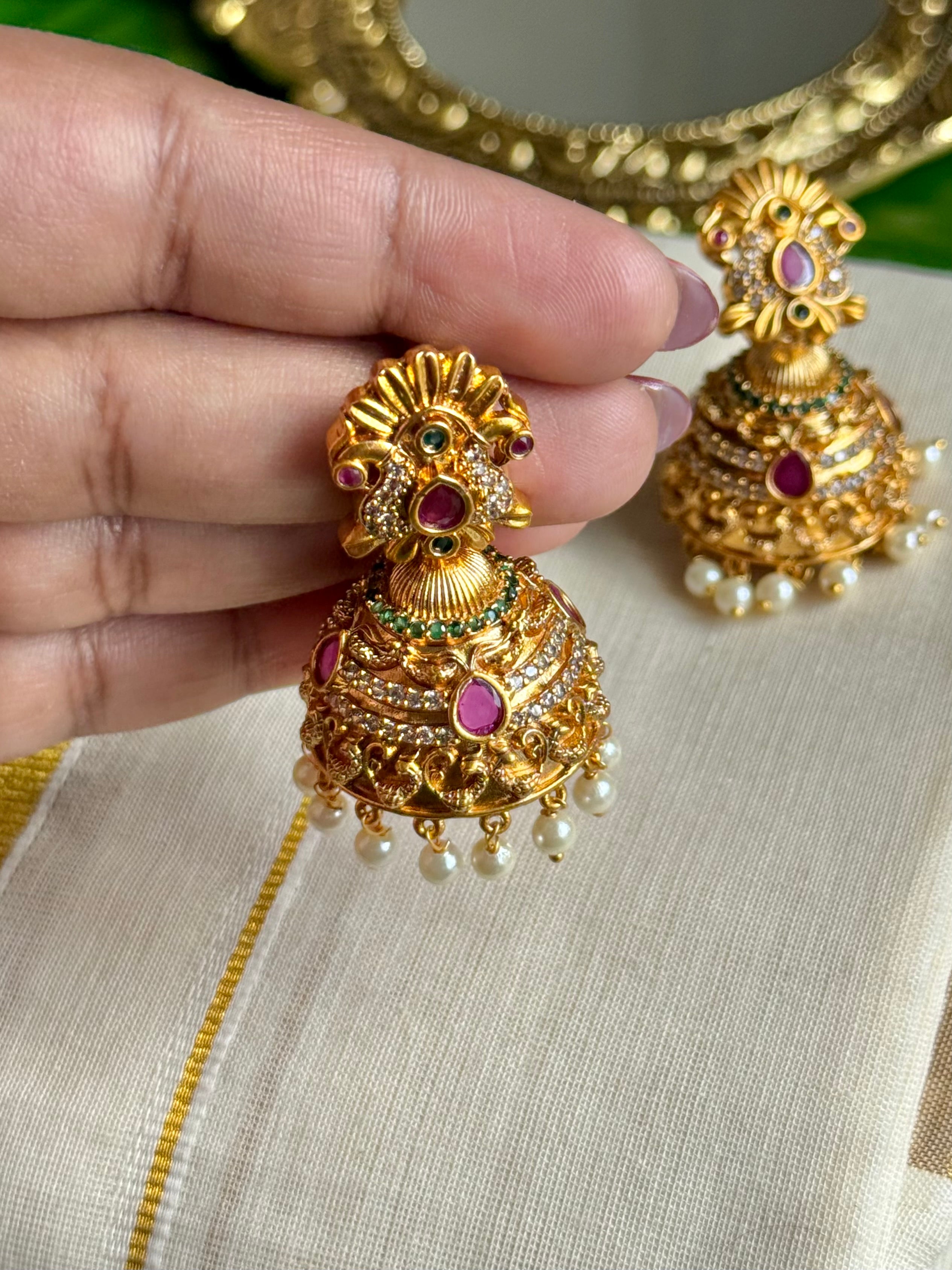 Antique finish Jhumka