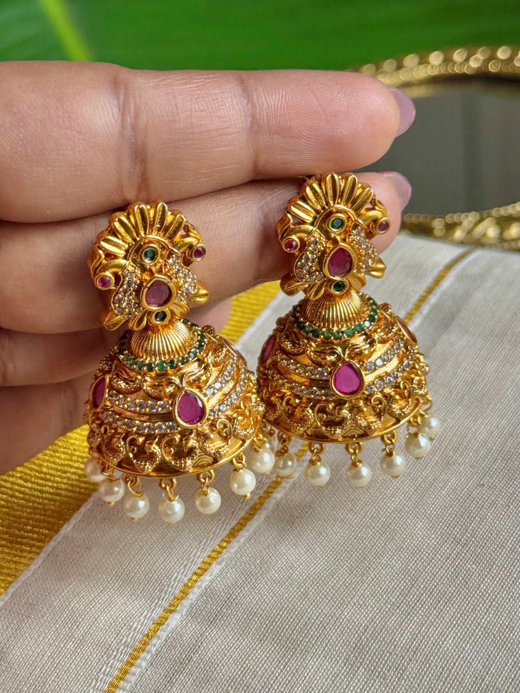 Antique finish Jhumka